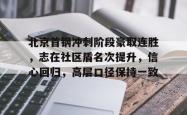贝博登录入口北京首钢冲刺阶段豪取连胜，志在社区盾名次提升，信心回归，高层口径保持一致的简单介绍